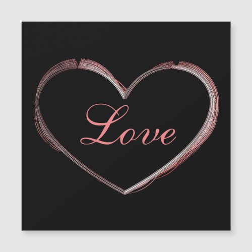 Trendy Heart Gray Calligraphy Love Wedding