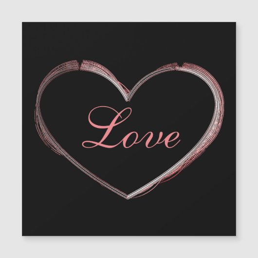 Trendy Heart Gray Calligraphy Love Wedding (Front)