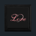 Trendy Heart Gray Calligraphy Love Wedding Gift Box<br><div class="desc">You can easily change the fonts and colors. You can also add your logo and the background image as you like.</div>