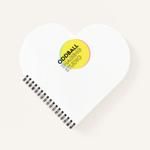 Trendy Heart Shape Spiral Notebook   Custom Logo D