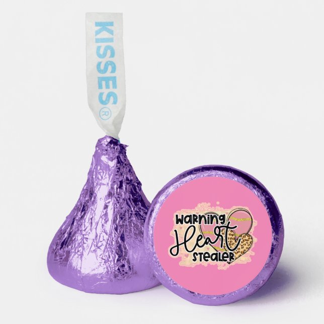 Trendy Heart Stealer Valentines Day Hershey®'s Kisses® (Front)