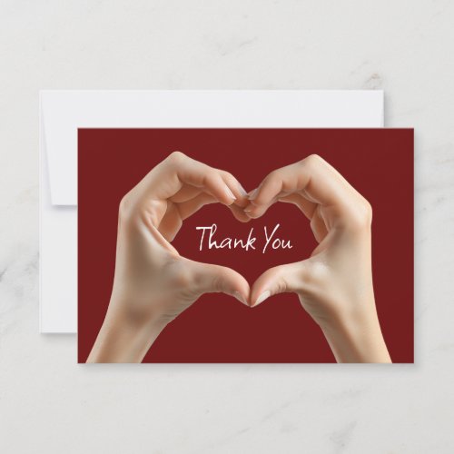 Trendy Heart Theme Thank You Cards