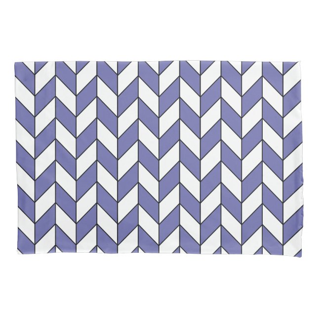 Trendy Herringbone Chevron Pattern Pillow Case (Front)