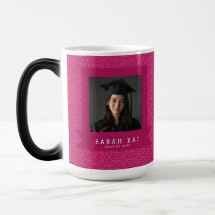 Trendy Hexagonal Pattern Dad Graduation Gift Color Morph Mug