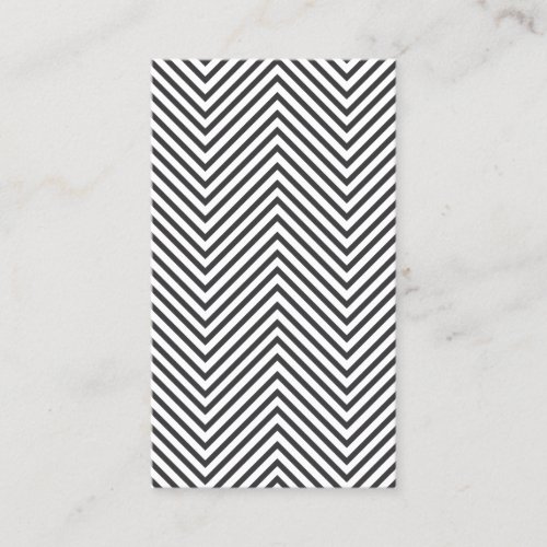 Trendy &amp; Hip Black/White Chevron Pattern Business Cards