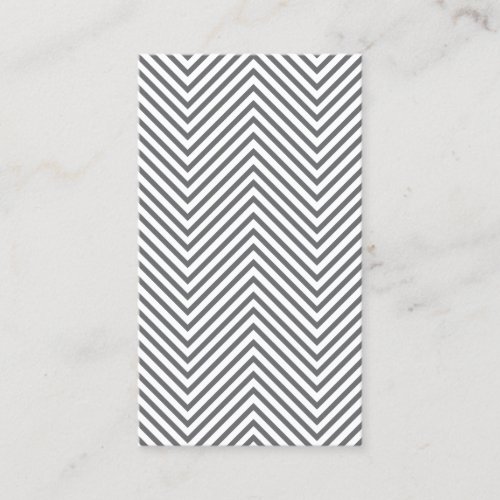 Trendy &amp; Hip Gray/White Chevron Pattern Business Card Templates