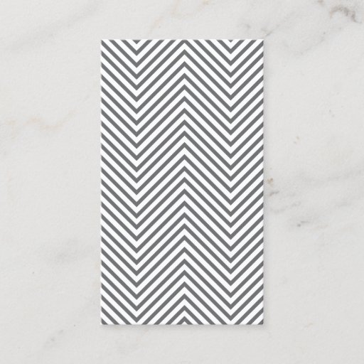 Customizable Trendy &amp; Hip Gray/White Chevron Pattern Business Card Templates