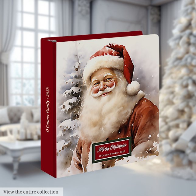 Trendy Holiday Santa Claus Christmas 3 Ring Binder (Trendy Holiday Santa Claus Christmas 3 Ring Binder)