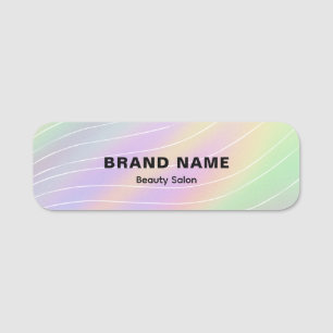 Trendy Hologram Esthetician Feminine Style Name Tag