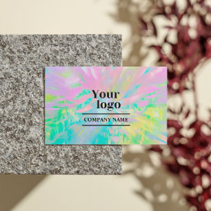 Trendy Hologram Esthetician Instagram Follow Us Business Card