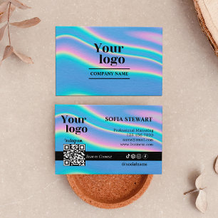 Trendy Hologram Scan To Connect Instagram Business Card