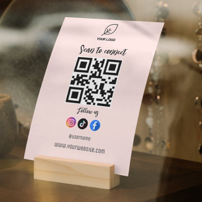 Trendy Hologram Social Media Qr Code Holder (Trendy Hologram Social Media Qr Code Holder)