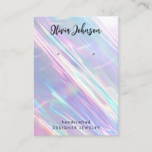 Trendy Holographic Jewelry Earring Display Business Card