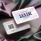 Trendy Holographic QR Code Hairstylist Hair Salon Business Card | Zazzle