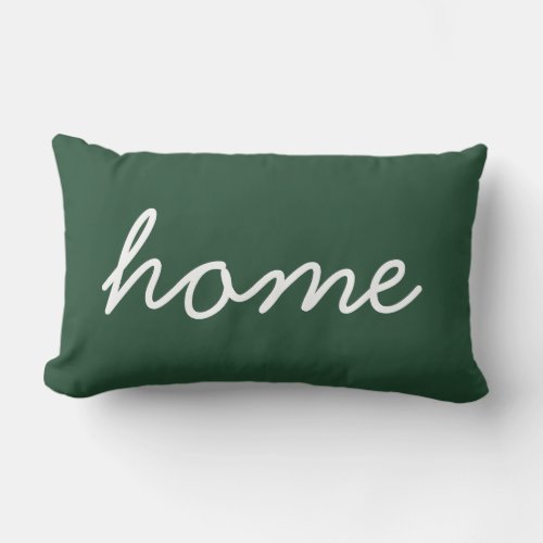 Trendy Home Quote Green White Customize Decorative Lumbar Pillow