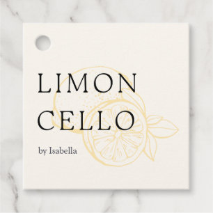 Trendy Homemade Lemon Limoncello Thankyou Bottle Favor Tags