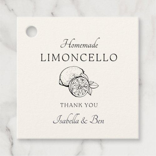 Trendy Homemade Lemon Limoncello Thankyou Bottle  Favor Tags