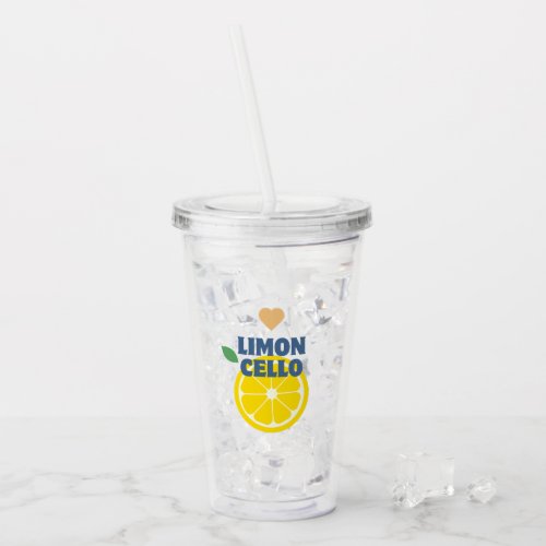 Trendy Homemade Limoncello Lemon Liquor Favor Acrylic Tumbler