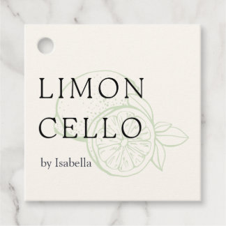 Trendy Homemade Limoncello Thankyou Bottle  Favor Tags
