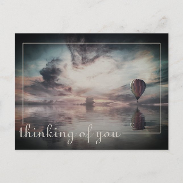 Trendy Hot Air Balloon Postcard (Front)