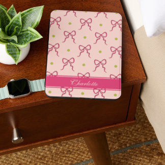 Trendy Hot Pink Bows Green Polka Dots Kindle Cover