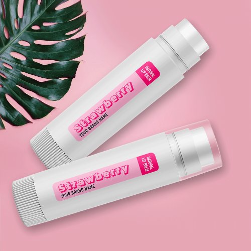Trendy Hot Pink Girly Lip Gloss 55g Lip Balm Tube Labels