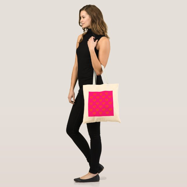 Stylish Pink and Orange Women\'s Bag Boho Weekender Bag: Pink & Orange Bohemian Travel Tote  main image 2
