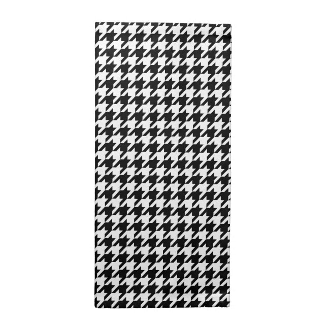 Trendy houndstooth pattern cotton cloth napkins (Half Fold)