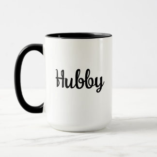 Trendy Hubby Mug, Personalized Text Coffee Mug