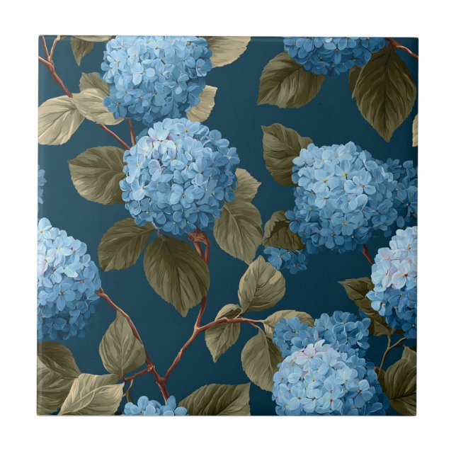 Trendy Hydrangeas  Tiles  For Bathroom Floor (Front)
