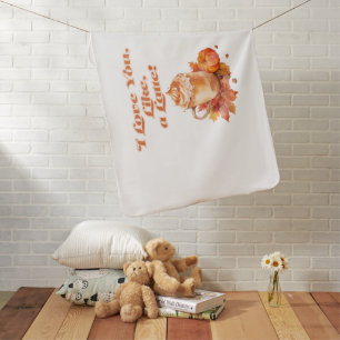Trendy "I Love You, Like, a Latte"  Baby Blanket
