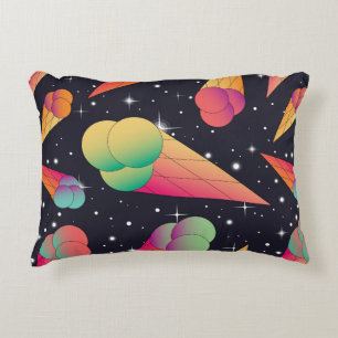 Trendy ice cream seamless pattern. Ice cream cones Accent Pillow