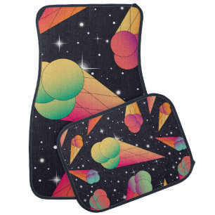 Trendy ice cream seamless pattern. Ice cream cones Car Floor Mat