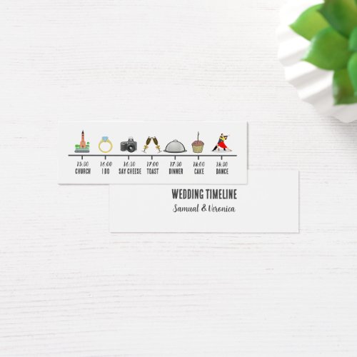 Trendy Icon Wedding Timeline Mini Card