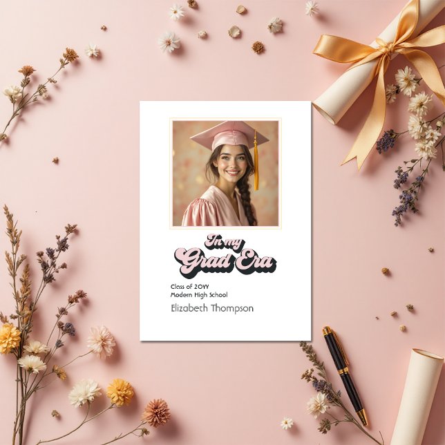 Trendy In My Grad Era Graduation Photo Announcement (Trendy In My Grad Era Graduation Photo Announcement)