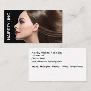 Trendy Independent Hairstylist Business Cards