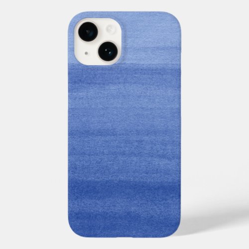 Trendy Indigo Blue Ombre Watercolor Pattern Case_Mate iPhone 14 Case