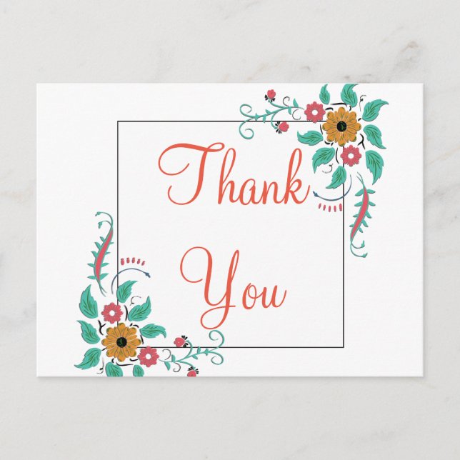 Trendy Inexpensiv Blue Glitter Black Thank You Postcard (Front)