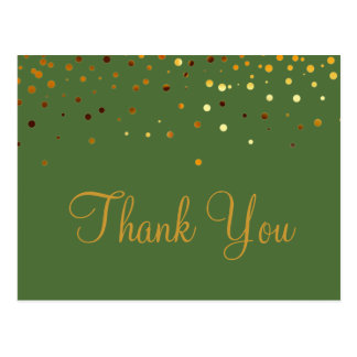 Green And Gold Graduation Thank You Cards | Zazzle