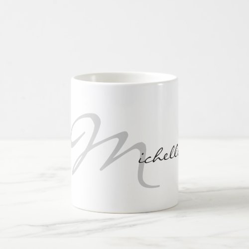 Trendy Initial Letter  Name Calligrahy Chic Coffee Mug