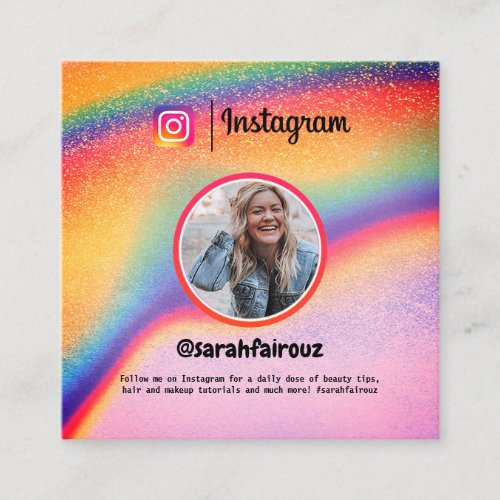 Trendy Instagram Colorful Design Calling Card
