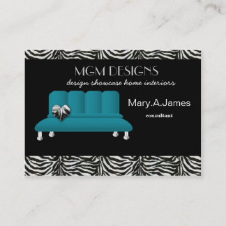trendy interior decorator Business Cards