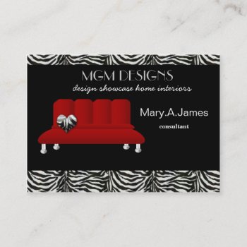 Trendy Interior Decorator Business Cards by MG_BusinessCards at Zazzle