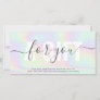 Trendy iridescent gradient rainbow salon gift card
