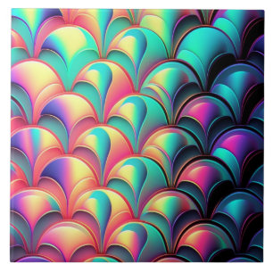 Trendy iridescent pattern ceramic tile