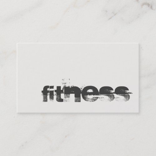 Trendy Ivory Grey Fitness Sport Professional Business Card