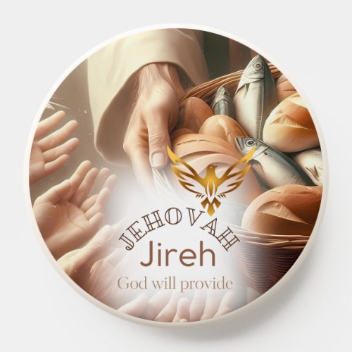 Trendy Jesus Bible Loaves Fish Gold Dove PopSocket