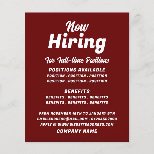 Trendy Job Vacancy Recruitment Advertising Flyer