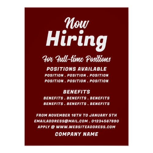 Trendy Job Vacancy Recruitment Advertising Poster