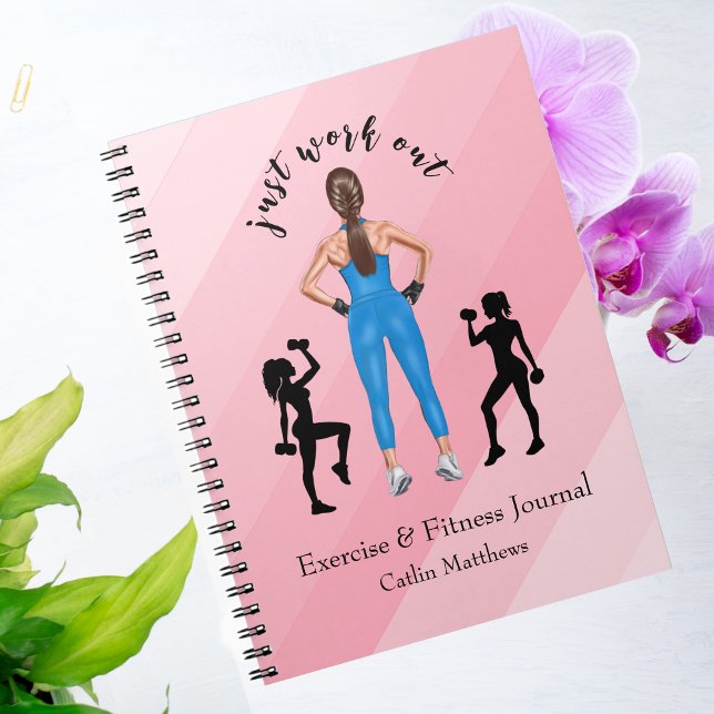 Trendy "Just Work Out" Exercise & Fitness Journal (Creator Uploaded)